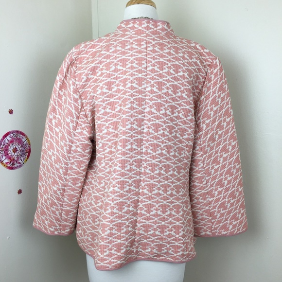 NWOT C. wonder oversized vintage feel dusty pink blazer pockets size 16 - Picture 10 of 13